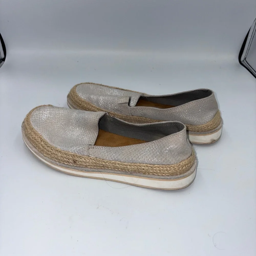 Ariat Cruiser Silver Metallic Snakeskin‎ Espadrille Slip On Loafers 10223044